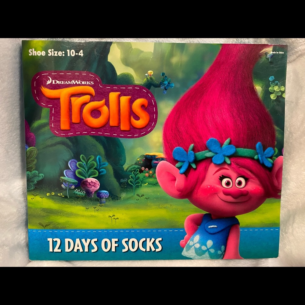 Dreamworld Trolls 12 Days of Socks Advent Calendar • Christmas/Holiday Countdown